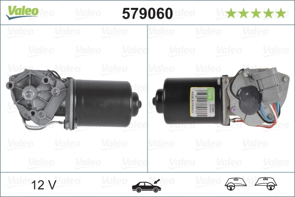 Motor de limpador pára-brisas do pára-brisas Renault Clio I BC57, 5357