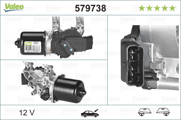 Compre 579738 VALEO Motor de limpador pára-brisas do pára-brisas
