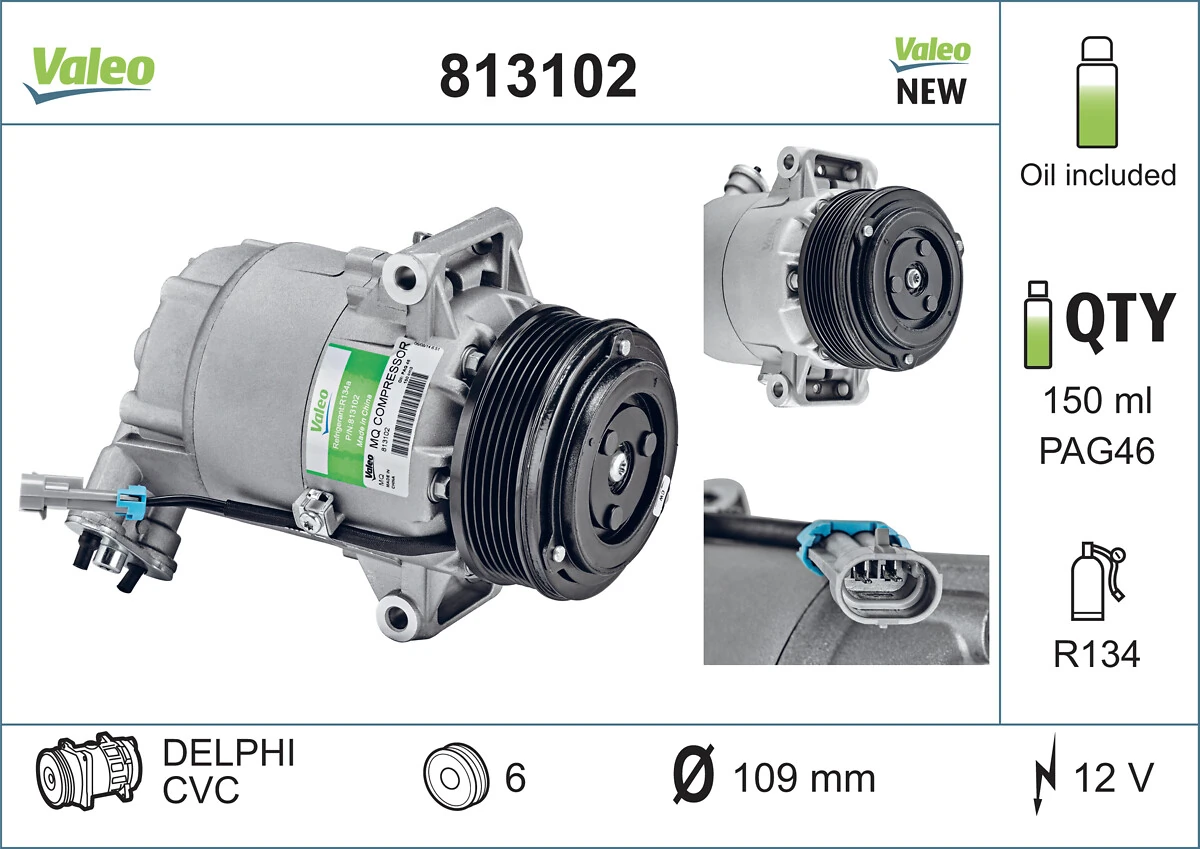 813102 VALEO Compressor de aparelho de ar condicionado
