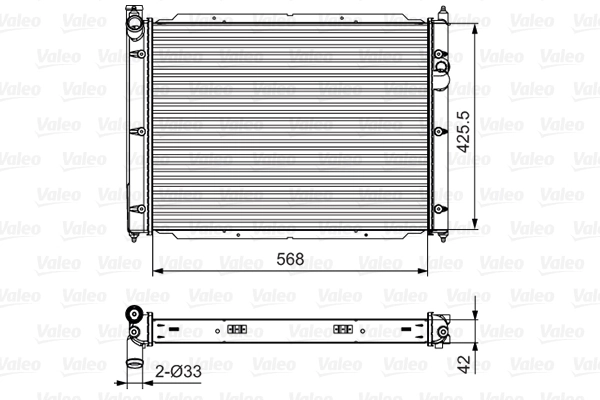 Radiador de esfriamento de motor Mahle Original CR361000P