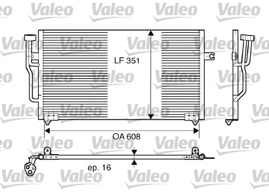  Radiador de aparelho de ar condicionado Volvo V40 carrinha (VW) (1995 - 2004) 