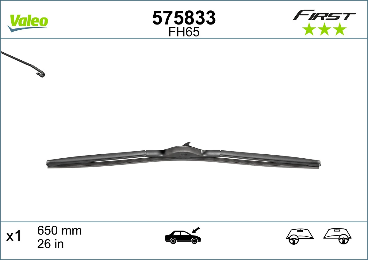 Compre 575833 VALEO Limpa-pára-brisas do pára-brisas de condutor