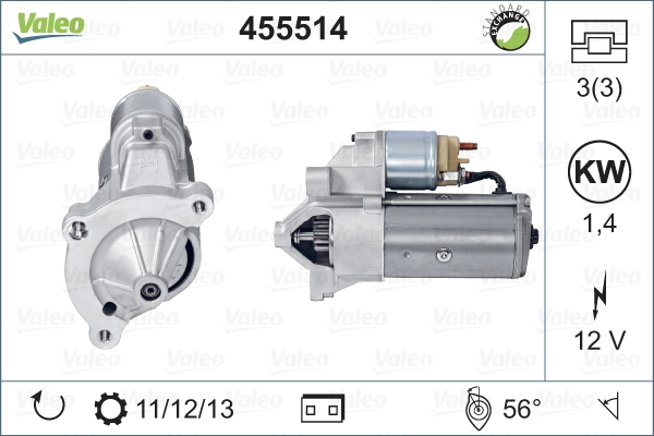 Compre 455514 VALEO Motor de arranco