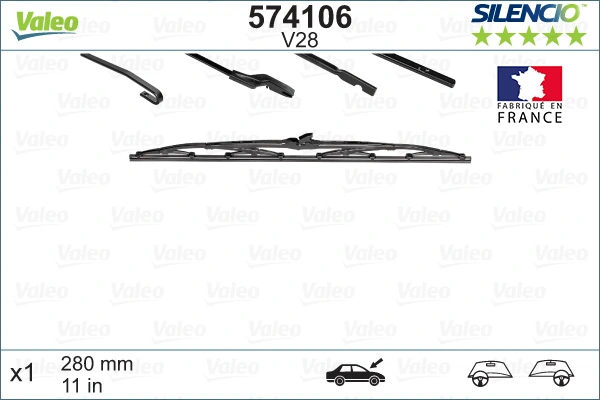 Compre 574106 VALEO Limpa-pára-brisas de vidro traseiro