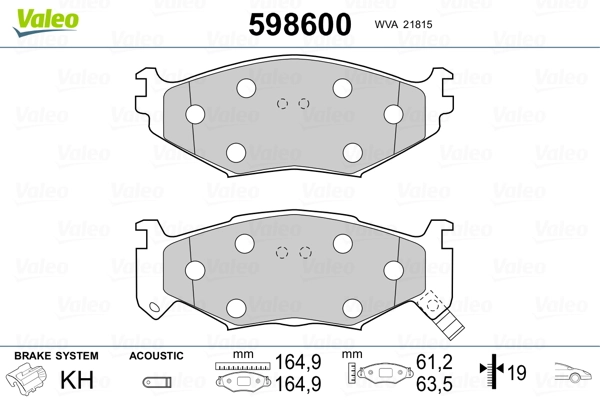 Sapatas do freio dianteiras de disco Chrysler Voyager I ES 