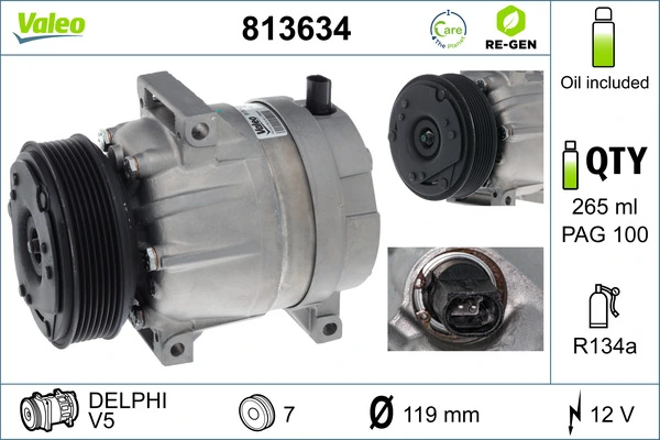 Compressor de aparelho de ar condicionado 6038KS3 Polcar