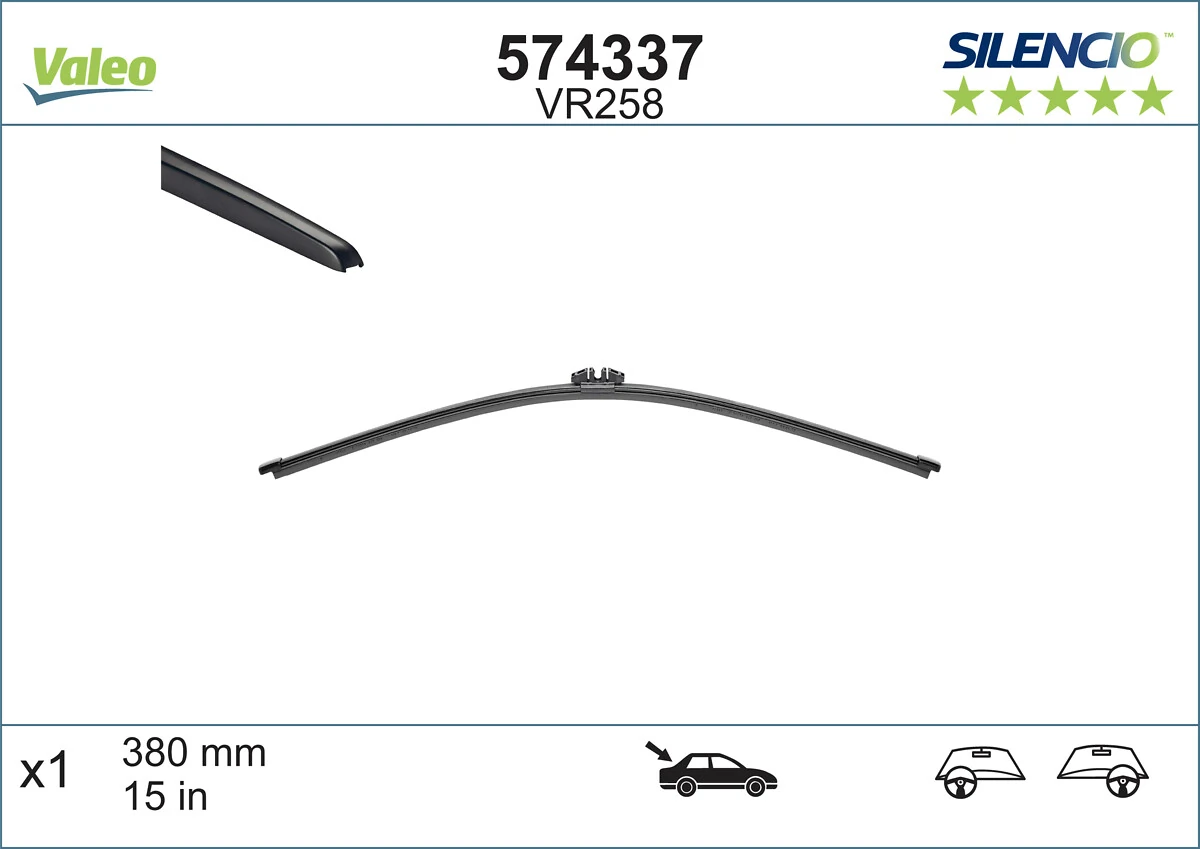 Limpa-pára-brisas de vidro traseiro VALEO 574337 preço, a partir de 9,60 USD