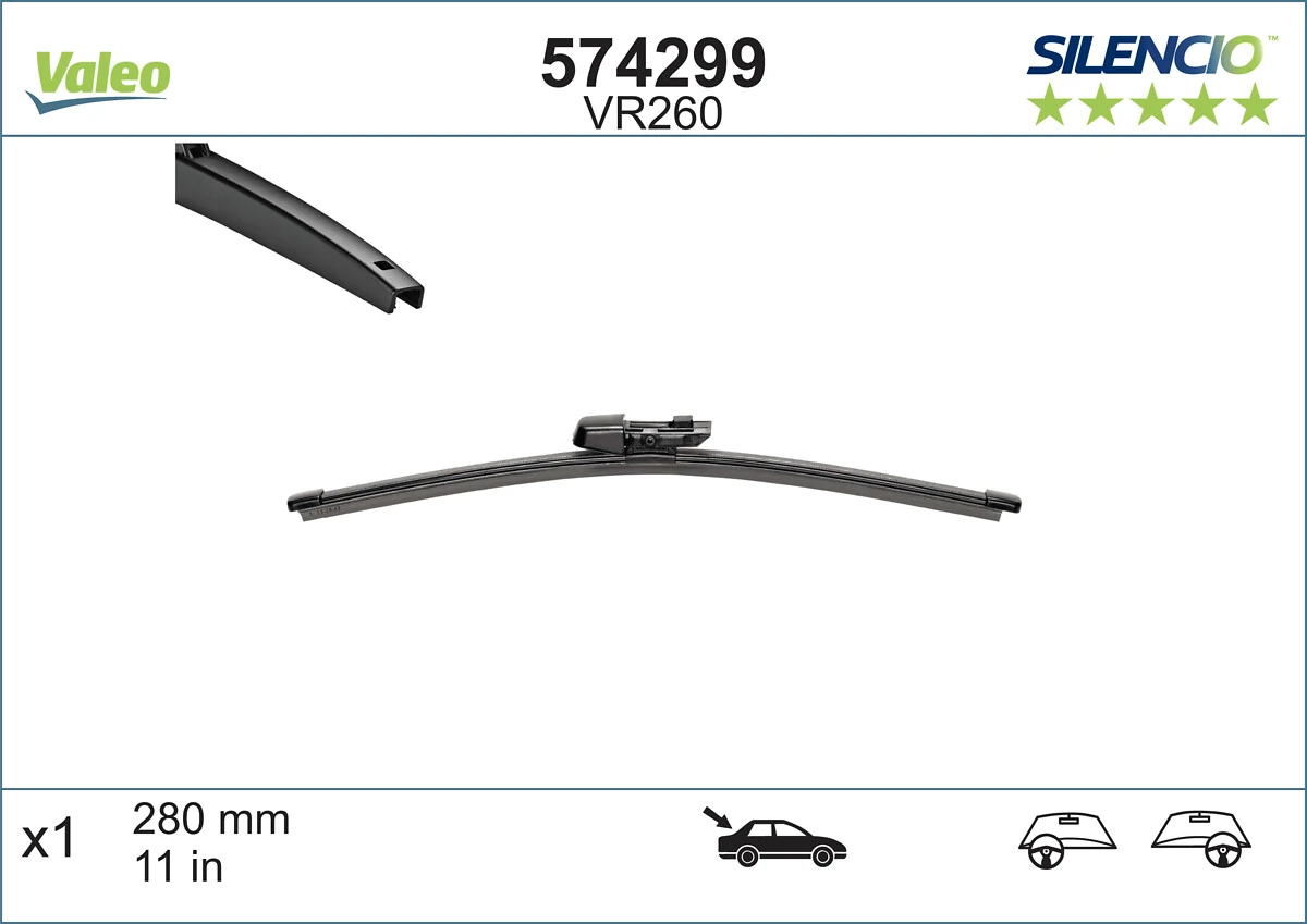 Limpa-pára-brisas de vidro traseiro VALEO 574299 preço, a partir de 6,57 USD