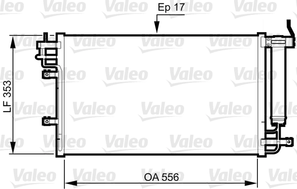 Radiador de aparelho de ar condicionado para KIA Cerato LD