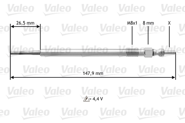 345142 VALEO Vela de incandescência