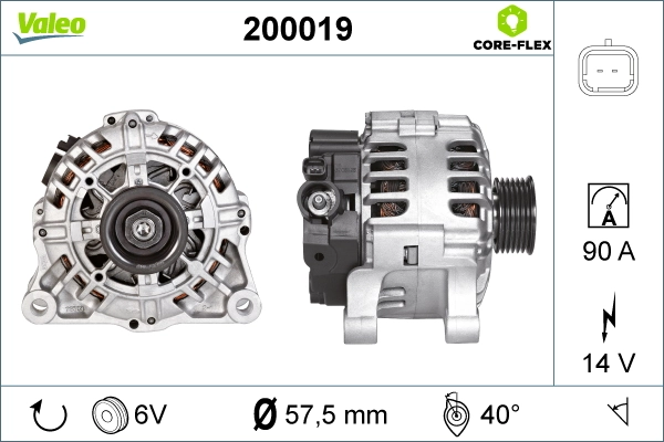 Gerador 9649611388 Fiat/Alfa/Lancia