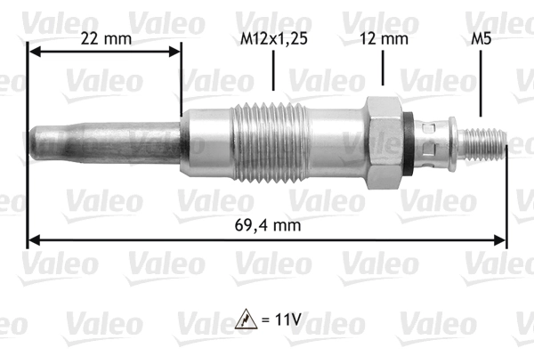 345116 VALEO Vela de incandescência