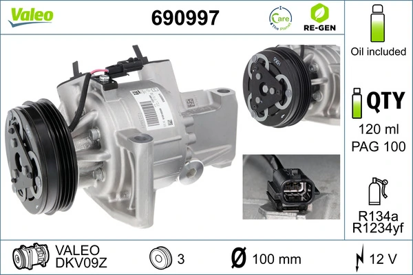 Compressor de aparelho de ar condicionado Asam 96584
