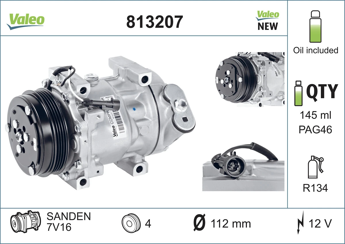 813207 VALEO Compressor de aparelho de ar condicionado