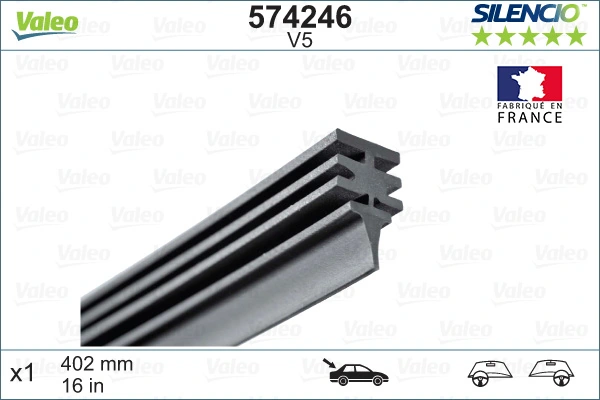 Compre 574246 VALEO Limpa-pára-brisas de vidro traseiro