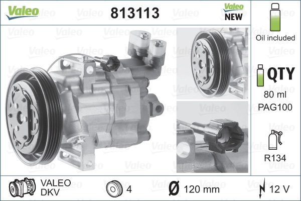 813113 VALEO Compressor de aparelho de ar condicionado