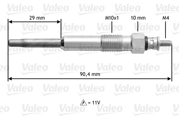 345102 VALEO Vela de incandescência