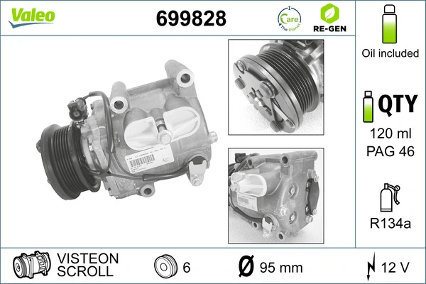  Compressor de aparelho de ar condicionado Ford Mondeo III sedan (B4Y) (2000 - 2007) III