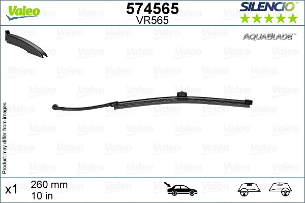 Limpa-pára-brisas de vidro traseiro 574565 VALEO