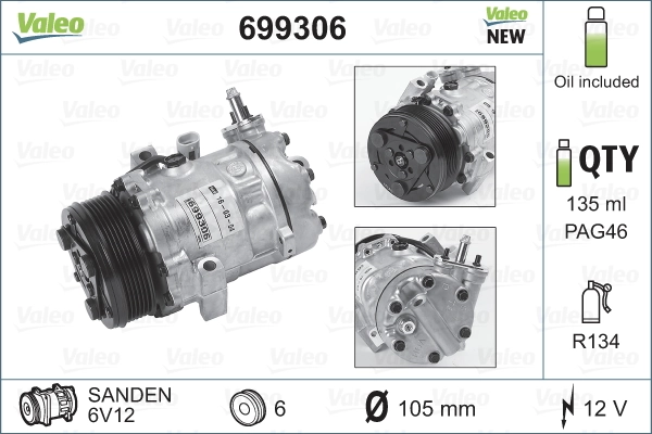  Compressor de aparelho de ar condicionado Opel Astra G hatchback (F48, F08) (1998 - 2009) G