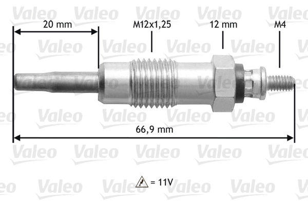 345111 VALEO Vela de incandescência