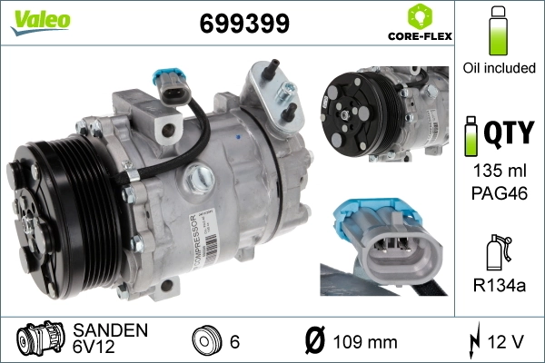 Compressor de aparelho de ar condicionado 6560956 General Motors