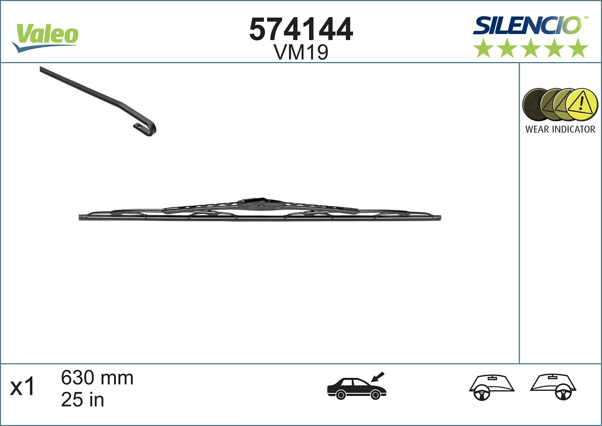 Limpa-pára-brisas do pára-brisas, kit de 2 un. VALEO 574144 preço, a partir de 14,89 USD
