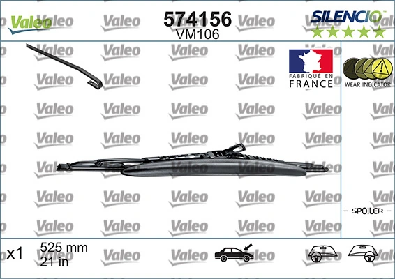 Compre 574156 VALEO Limpa-pára-brisas do pára-brisas, kit de 2 un.