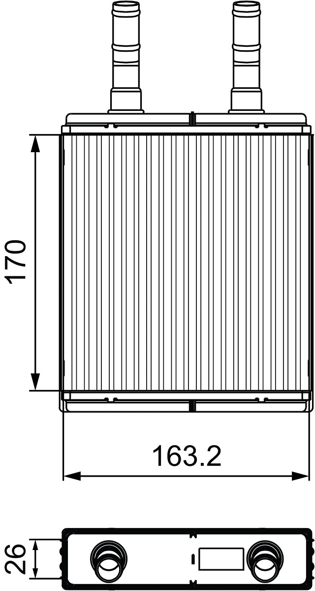  Radiador de forno (de aquecedor) Hyundai Accent I hatchback (1994 - 2002) I