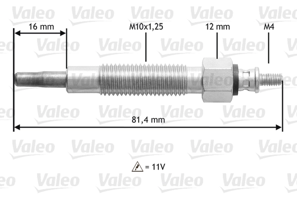 345186 VALEO Vela de incandescência