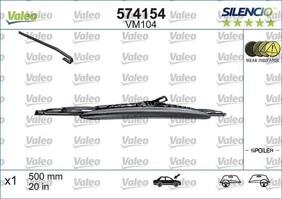 Limpa-pára-brisas do pára-brisas de passageiro VALEO 574154 preço, a partir de 10,61 USD