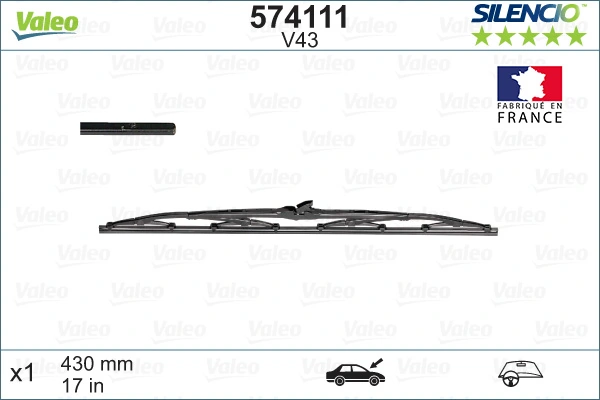 Compre 574111 VALEO Limpa-pára-brisas de vidro traseiro