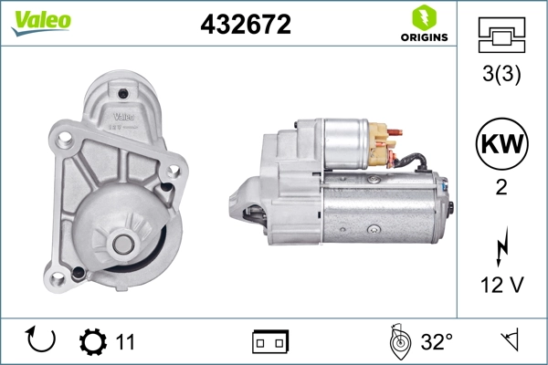 Compre 432672 VALEO Motor de arranco