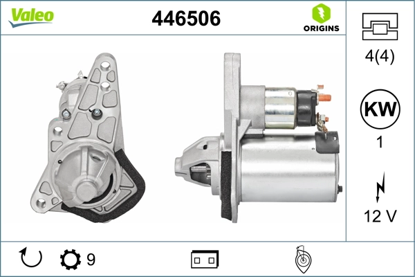 Compre 446506 VALEO Motor de arranco