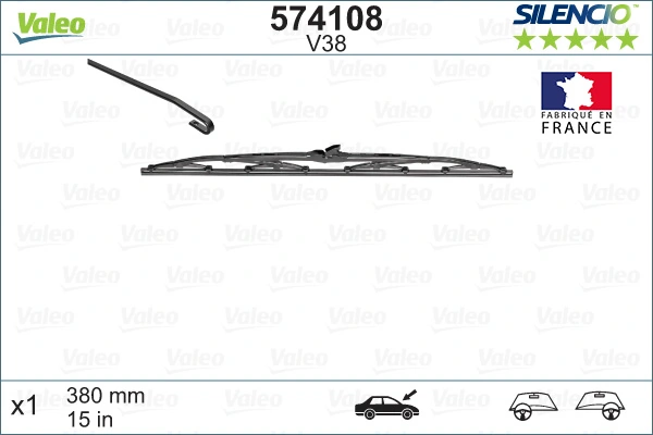 Compre 574108 VALEO Limpa-pára-brisas de vidro traseiro