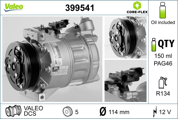  Compressor de aparelho de ar condicionado Ford S-Max monovolume (CA1) (2006 - 2014) 
