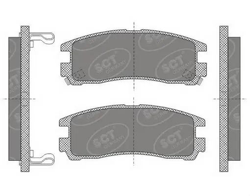 Sapatas do freio traseiras de disco Mitsubishi Galant VII E5A, E7A, E8A