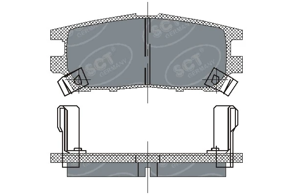  Sapatas do freio traseiras de disco Mitsubishi Pajero CLASSIC II SUV (V2W) (2002 - 2026) CLASSIC II