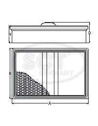 Filtro de ar 6010940104 Mercedes