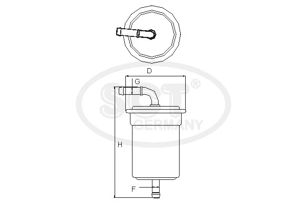 Filtro de combustível KF3320490 NIPPON MOTORS