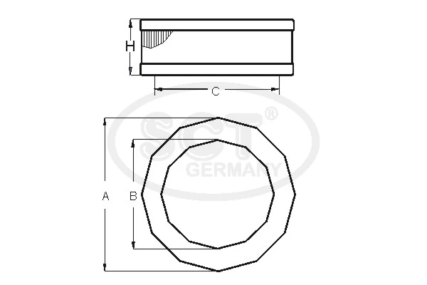 Filtro de ar F80123603 Mazda