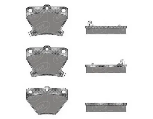  Sapatas do freio traseiras de disco Toyota Prius hatchback (NHW20) (2003 - 2009) 