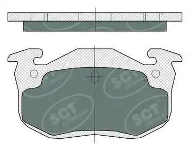 Sapatas do freio traseiras de disco para Renault 19 II L53