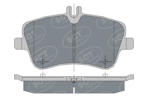  Sapatas do freio dianteiras de disco Mercedes C sedan (W203) (2000 - 2007) 