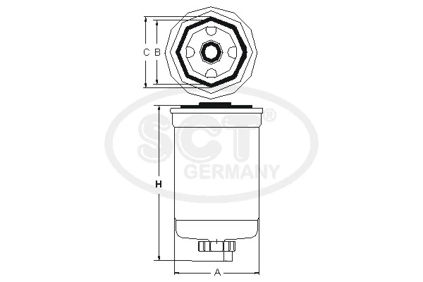 Filtro de combustível Hyundai/Kia 319704H910