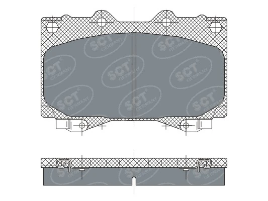 Sapatas do freio dianteiras de disco para Toyota Land Cruiser 100 J10