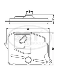 Filtro da Caixa Automática de Mudança Subaru Forester III S12, SH