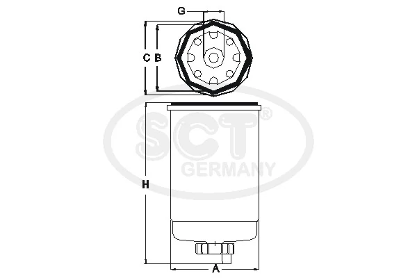Filtro de combustível SCT ST317 preço, a partir de 10,71 USD
