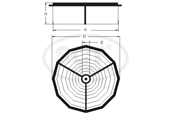 Filtro de ar 4310069 Opel