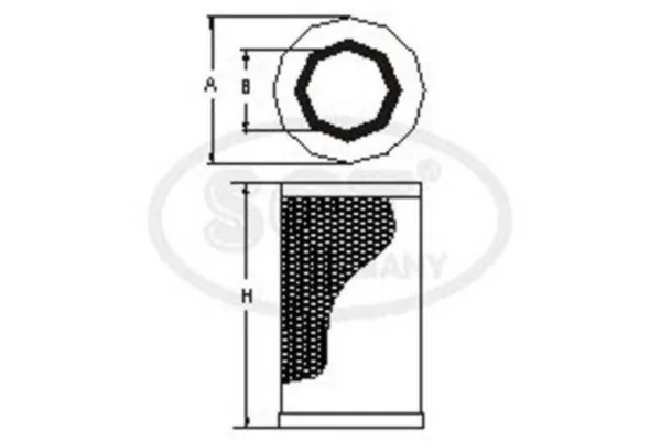 Filtro de ar Mercedes Benz Truck TRUCK ACTROS MP4 / MP5 